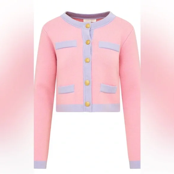 LoveShackFancy Pink and Lavender Cardigan - Picture 3 of 7